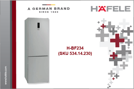 HÄFELE SINGLE DOOR BOTTOM FREEZER REFRIGERATOR  H-BF234 (SKU 534.14.230)
